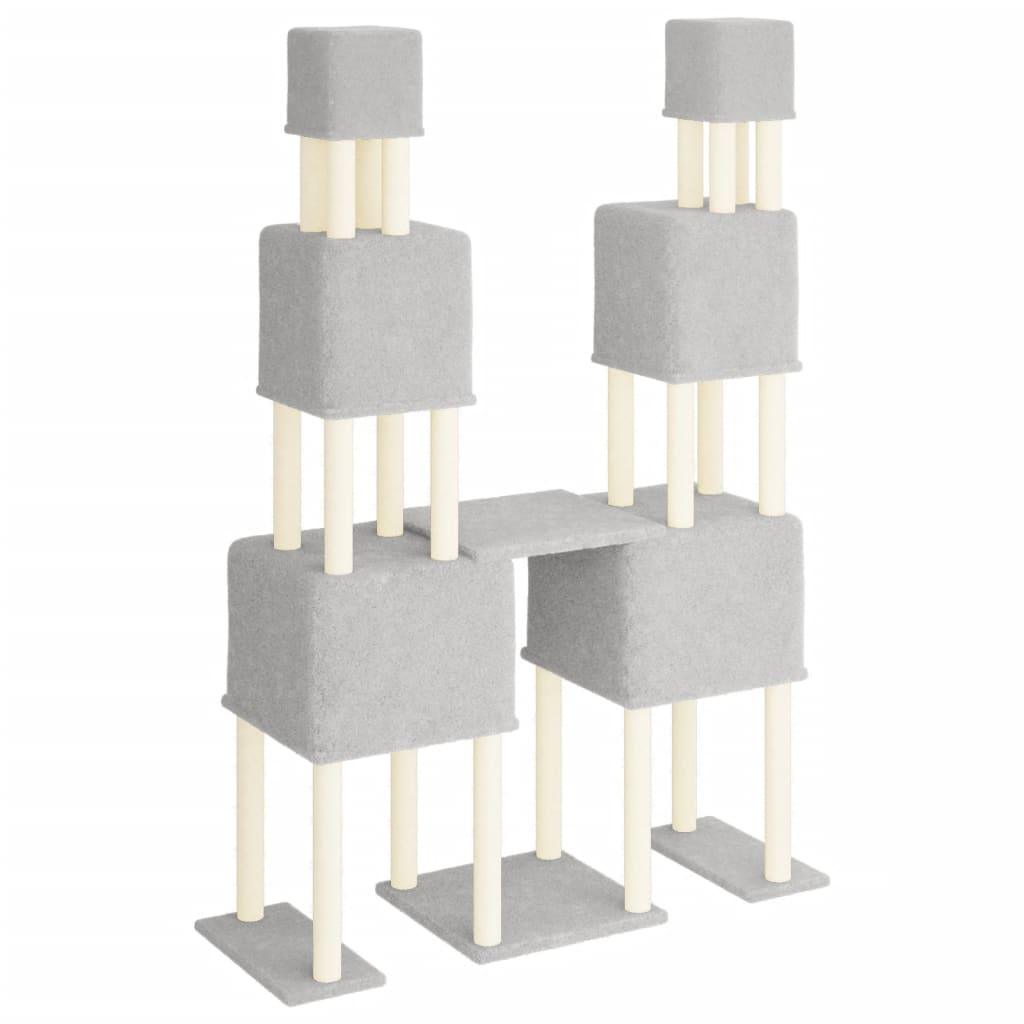 Trendyproduct.co.uk Cat Tree With Sisal Scratching Posts 199 Cm vidaXL Animals & Pet Supplies Animals & Pet Supplies > Pet Supplies > Cat Supplies > Cat Furniture Cat Furniture Cat Supplies Grey parcel Pet Supplies vidaXL