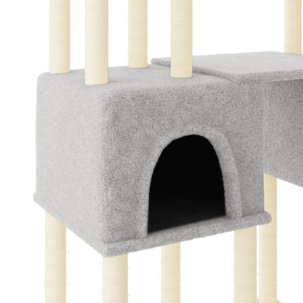 Trendyproduct.co.uk Cat Tree With Sisal Scratching Posts 199 Cm vidaXL Animals & Pet Supplies Animals & Pet Supplies > Pet Supplies > Cat Supplies > Cat Furniture Cat Furniture Cat Supplies Grey parcel Pet Supplies vidaXL