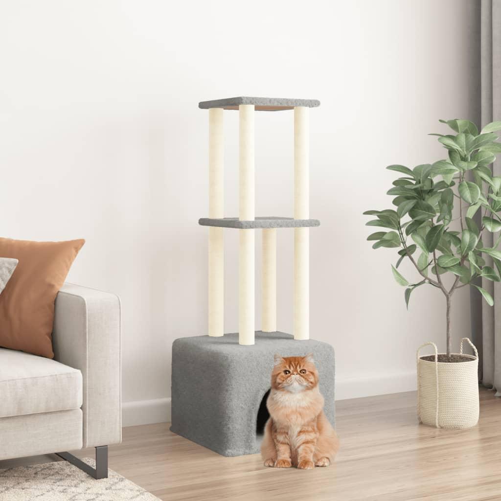 Cat Tree With Sisal Scratching Posts 133.5 Cm