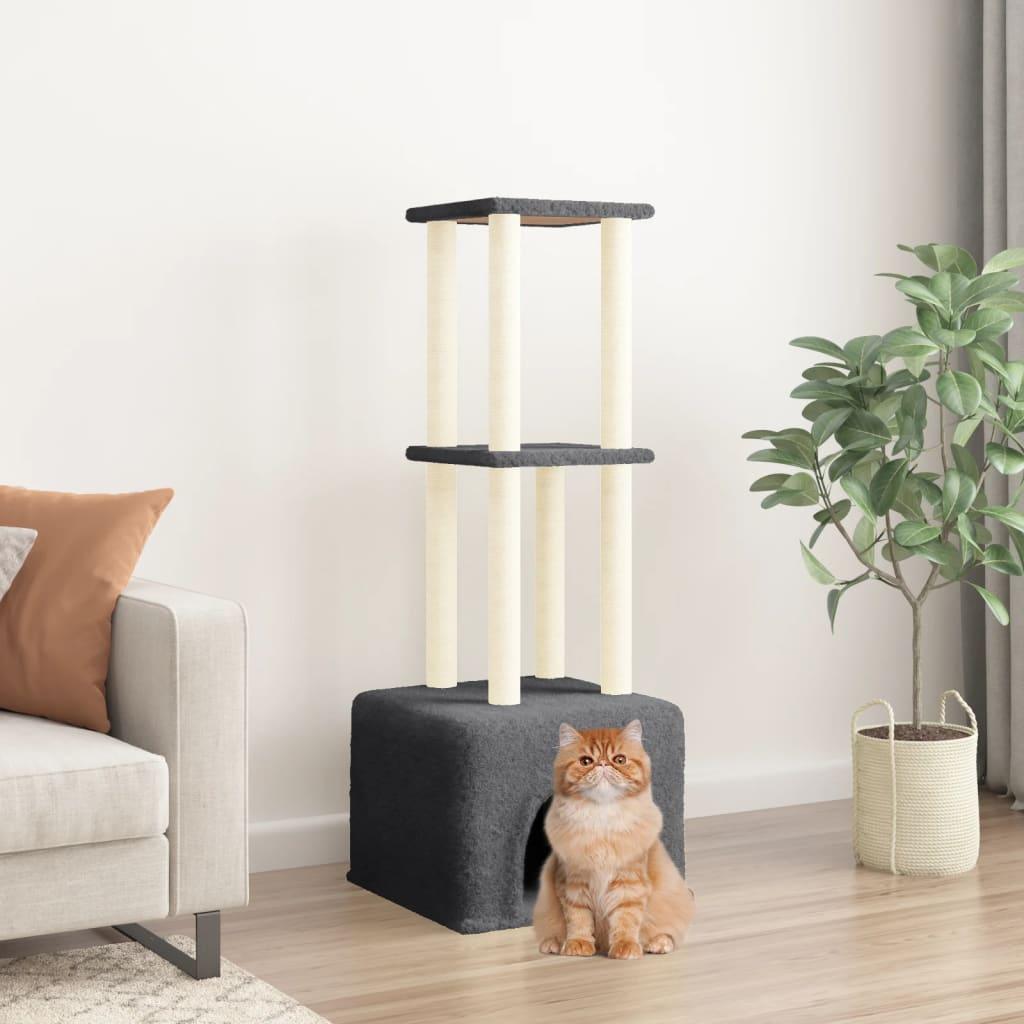 Cat Tree With Sisal Scratching Posts 133.5 Cm