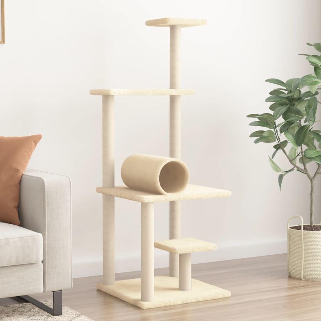 Trendyproduct.co.uk Cat Tree With Sisal Scratching Posts 136 Cm vidaXL Animals & Pet Supplies Animals & Pet Supplies > Pet Supplies > Cat Supplies > Cat Furniture Cat Furniture Cat Supplies Grey parcel Pet Supplies vidaXL