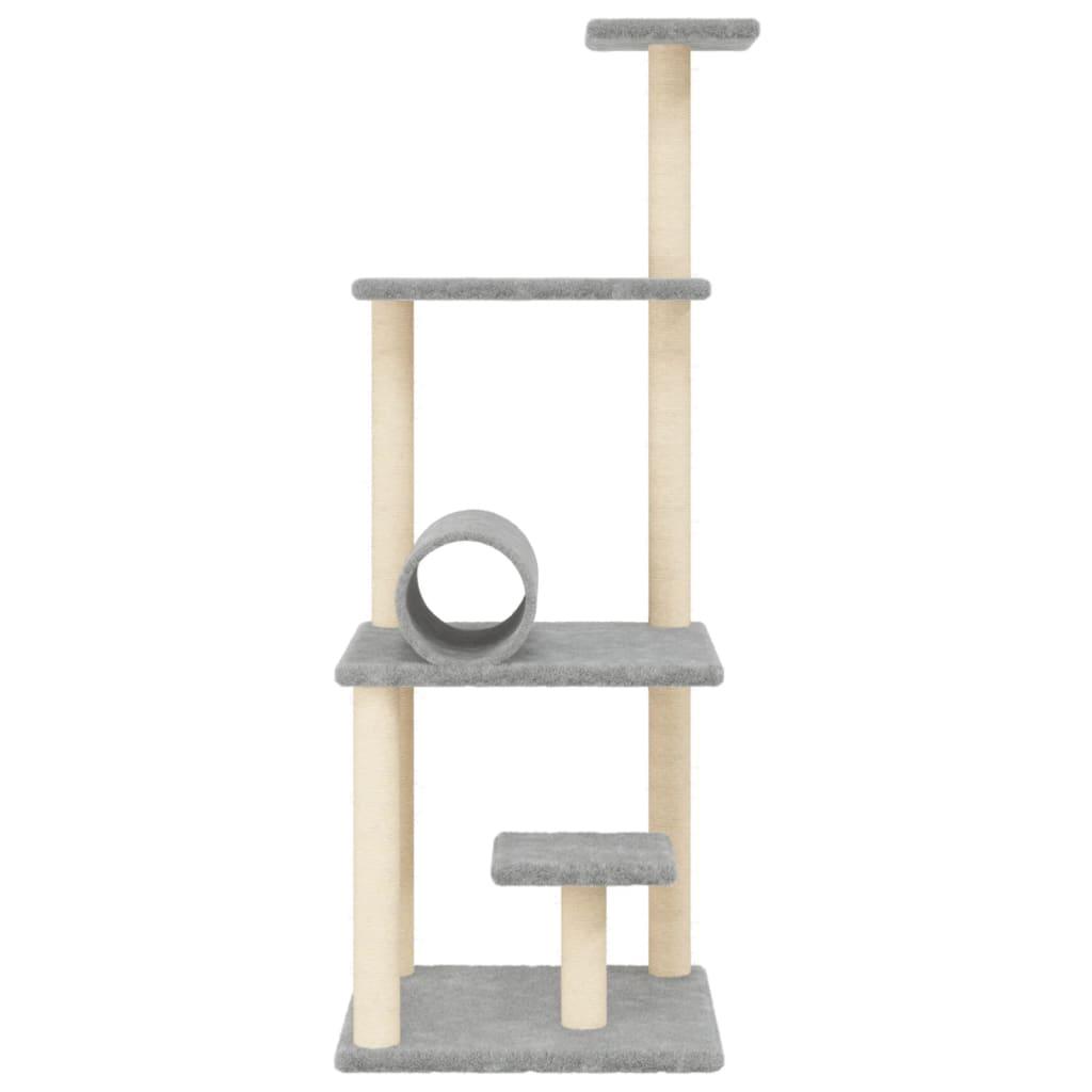 Trendyproduct.co.uk Cat Tree With Sisal Scratching Posts 136 Cm vidaXL Animals & Pet Supplies Animals & Pet Supplies > Pet Supplies > Cat Supplies > Cat Furniture Cat Furniture Cat Supplies Grey parcel Pet Supplies vidaXL