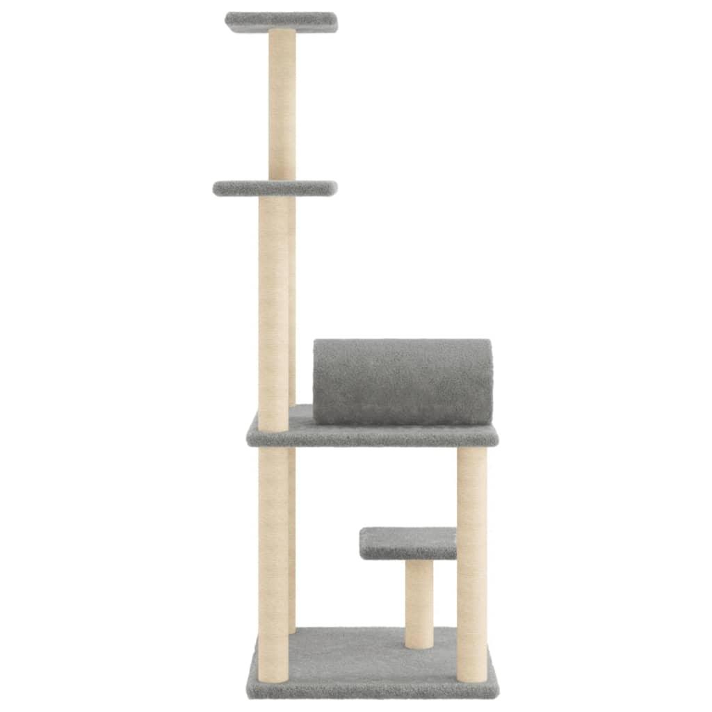 Trendyproduct.co.uk Cat Tree With Sisal Scratching Posts 136 Cm vidaXL Animals & Pet Supplies Animals & Pet Supplies > Pet Supplies > Cat Supplies > Cat Furniture Cat Furniture Cat Supplies Grey parcel Pet Supplies vidaXL