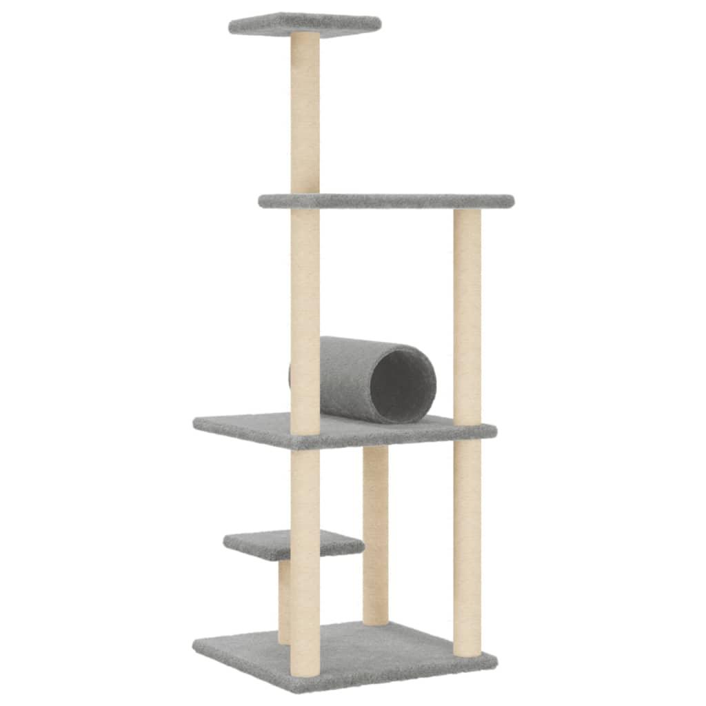 Trendyproduct.co.uk Cat Tree With Sisal Scratching Posts 136 Cm vidaXL Animals & Pet Supplies Animals & Pet Supplies > Pet Supplies > Cat Supplies > Cat Furniture Cat Furniture Cat Supplies Grey parcel Pet Supplies vidaXL