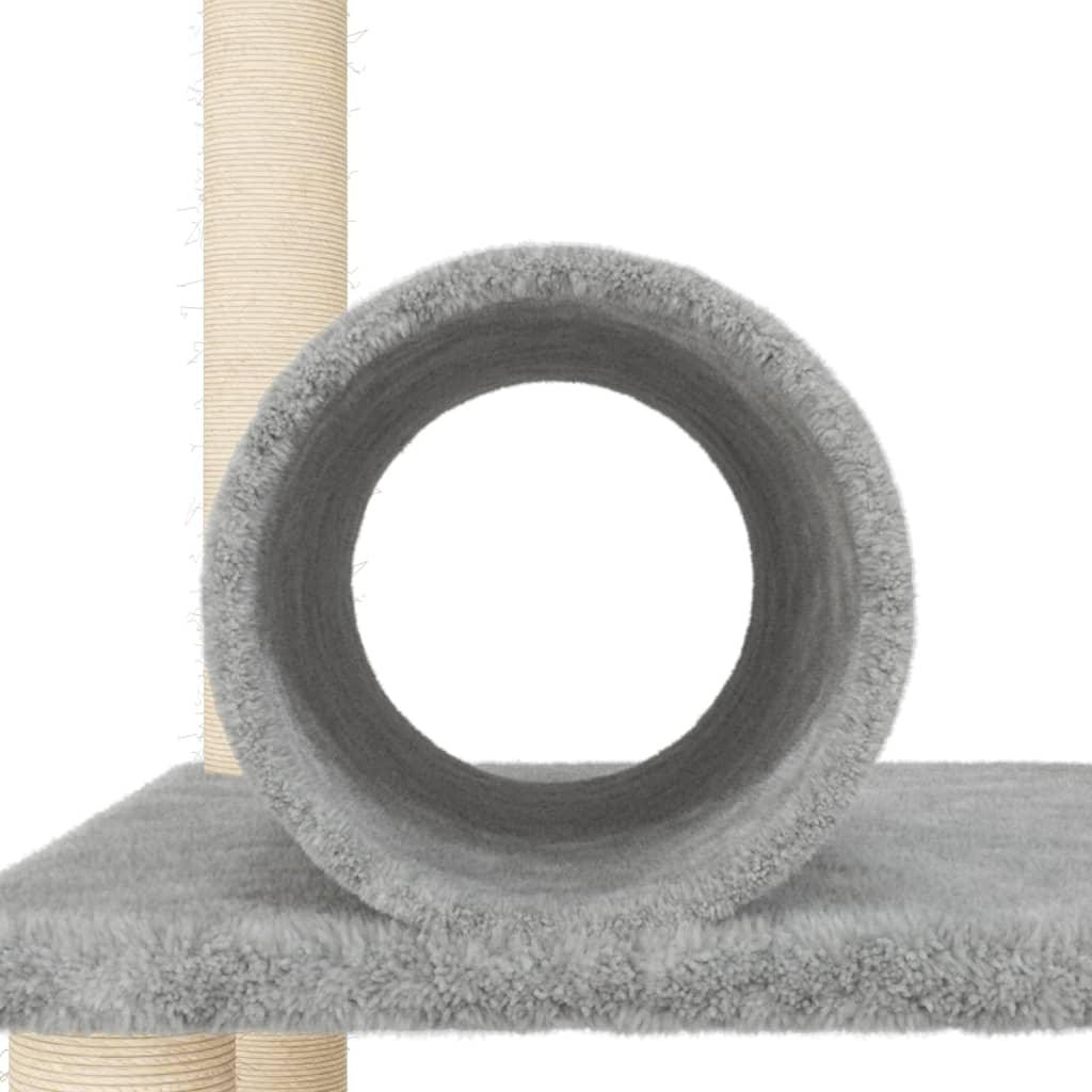 Trendyproduct.co.uk Cat Tree With Sisal Scratching Posts 136 Cm vidaXL Animals & Pet Supplies Animals & Pet Supplies > Pet Supplies > Cat Supplies > Cat Furniture Cat Furniture Cat Supplies Grey parcel Pet Supplies vidaXL