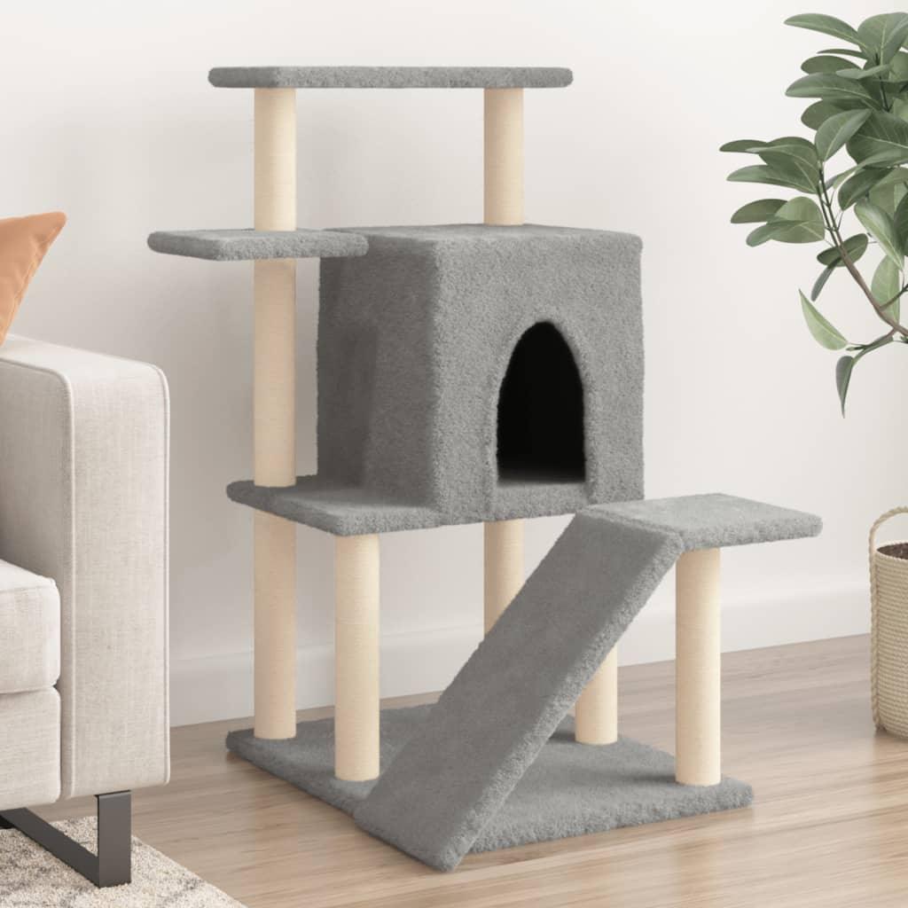 Trendyproduct.co.uk Cat Tree With Sisal Scratching Posts 97 Cm vidaXL Animals & Pet Supplies Animals & Pet Supplies > Pet Supplies > Cat Supplies > Cat Furniture Cat Furniture Cat Supplies Grey parcel Pet Supplies vidaXL