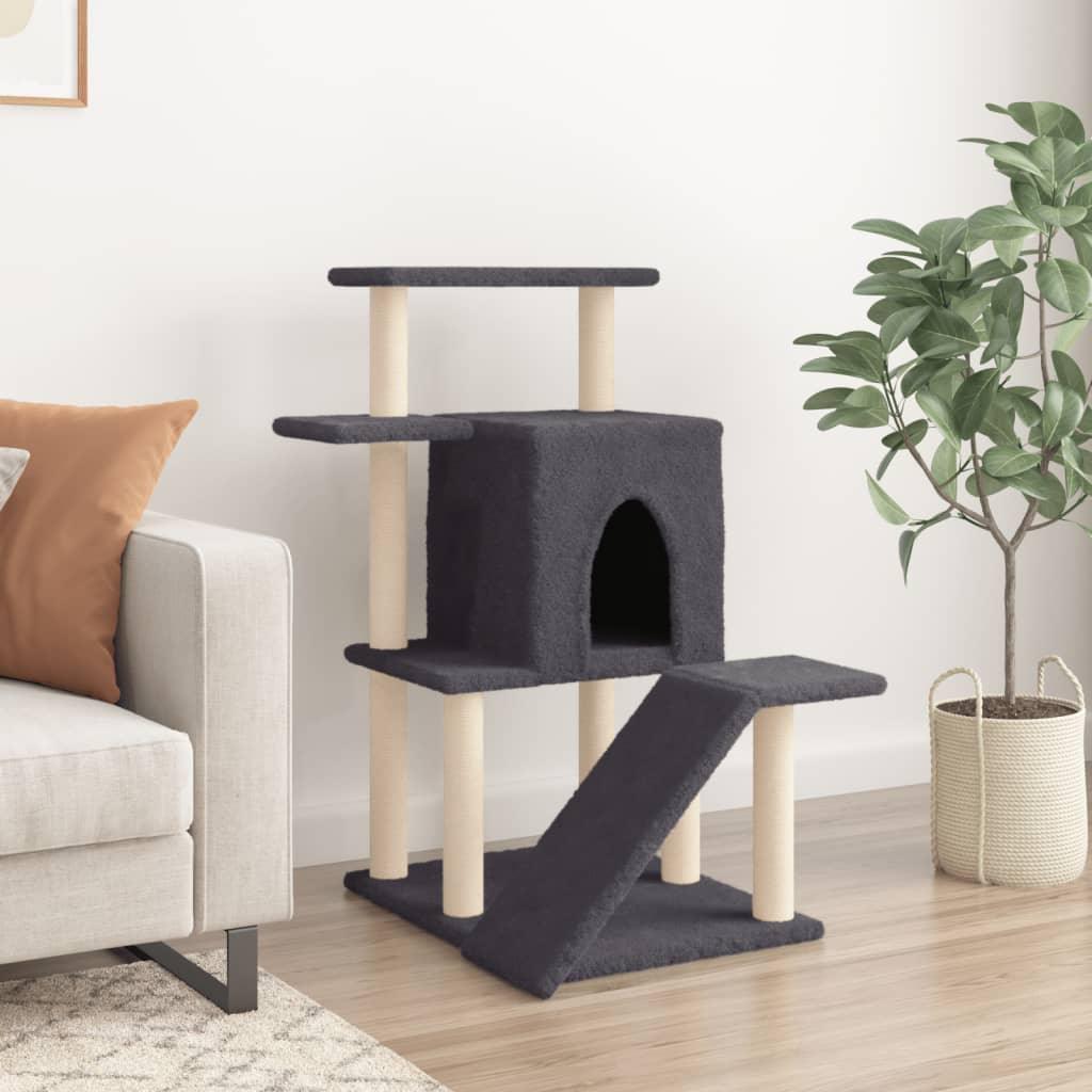 Trendyproduct.co.uk Cat Tree With Sisal Scratching Posts 97 Cm vidaXL Animals & Pet Supplies Animals & Pet Supplies > Pet Supplies > Cat Supplies > Cat Furniture Cat Furniture Cat Supplies Grey parcel Pet Supplies vidaXL