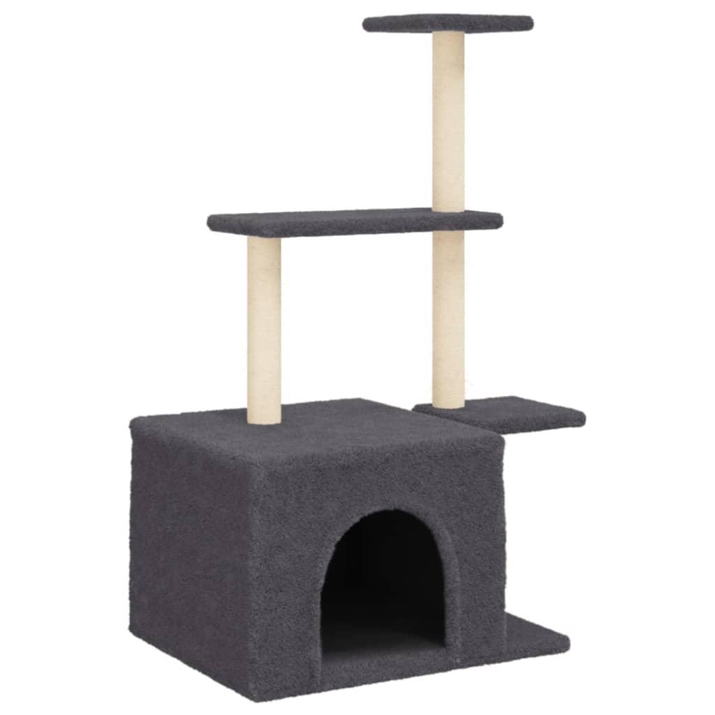 Trendyproduct.co.uk Cat Tree With Sisal Scratching Posts 110 Cm vidaXL Animals & Pet Supplies Animals & Pet Supplies > Pet Supplies > Cat Supplies > Cat Furniture Cat Furniture Cat Supplies Grey parcel Pet Supplies vidaXL