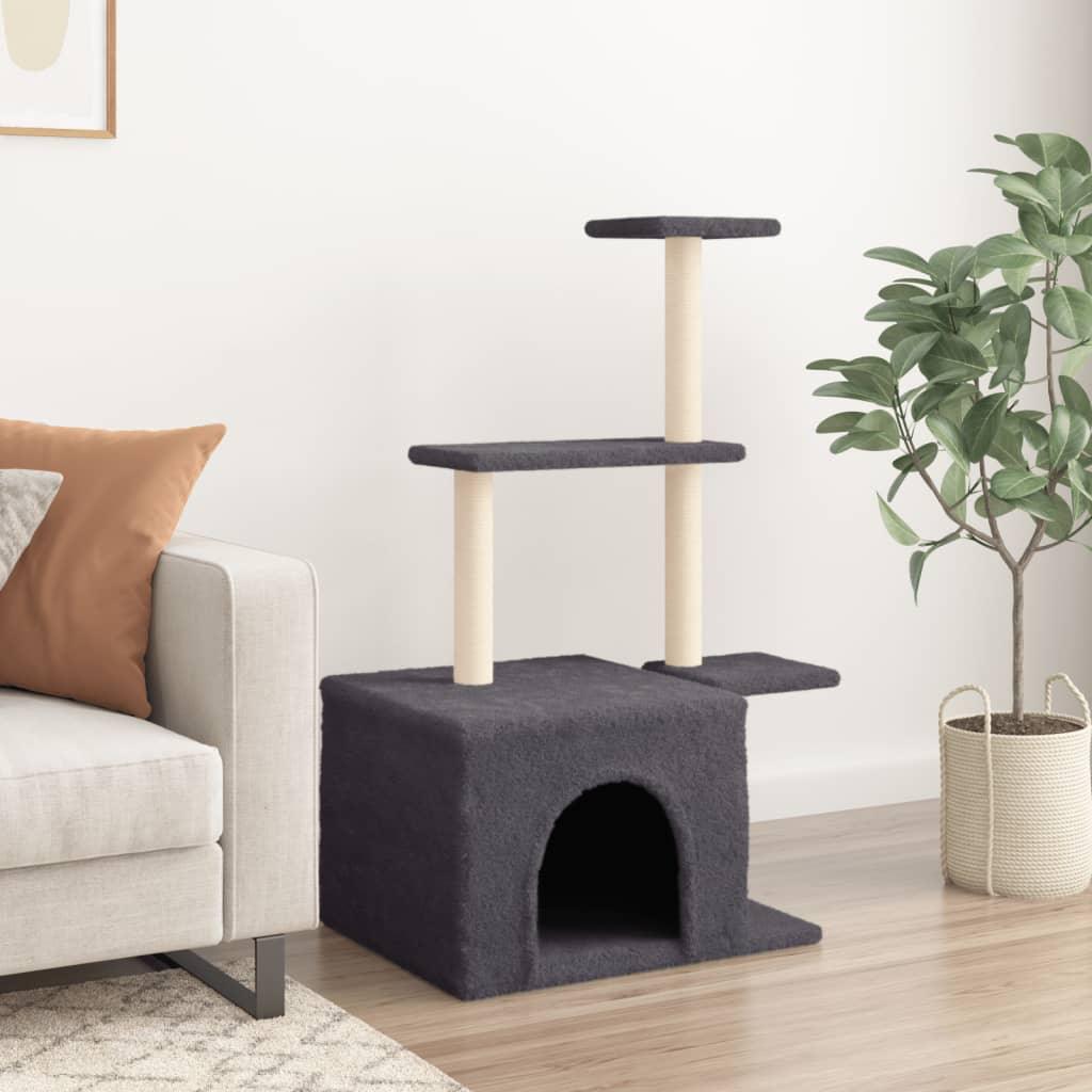 Trendyproduct.co.uk Cat Tree With Sisal Scratching Posts 110 Cm vidaXL Animals & Pet Supplies Animals & Pet Supplies > Pet Supplies > Cat Supplies > Cat Furniture Cat Furniture Cat Supplies Grey parcel Pet Supplies vidaXL