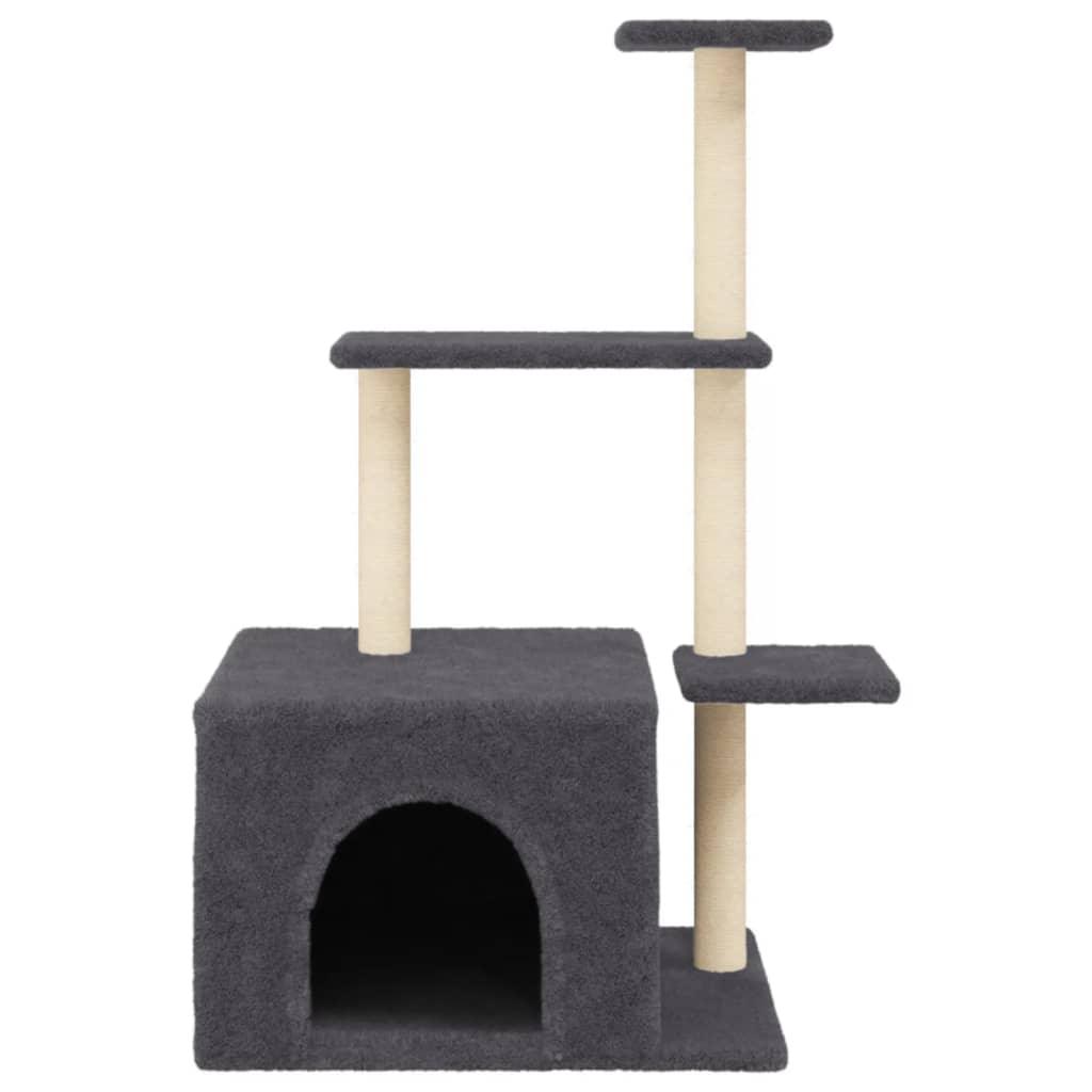 Trendyproduct.co.uk Cat Tree With Sisal Scratching Posts 110 Cm vidaXL Animals & Pet Supplies Animals & Pet Supplies > Pet Supplies > Cat Supplies > Cat Furniture Cat Furniture Cat Supplies Grey parcel Pet Supplies vidaXL