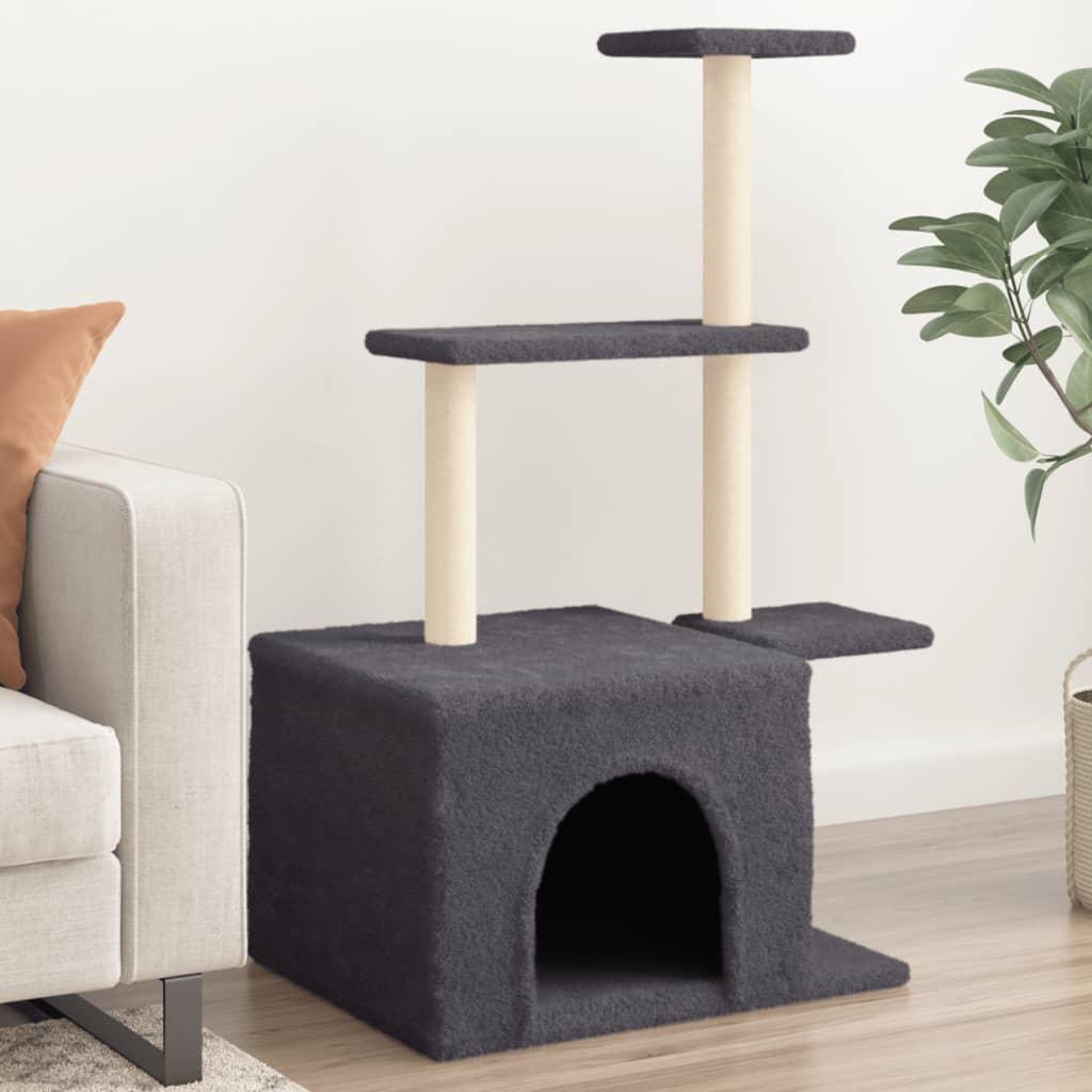 Trendyproduct.co.uk Cat Tree With Sisal Scratching Posts 110 Cm vidaXL Animals & Pet Supplies Animals & Pet Supplies > Pet Supplies > Cat Supplies > Cat Furniture Cat Furniture Cat Supplies Grey parcel Pet Supplies vidaXL