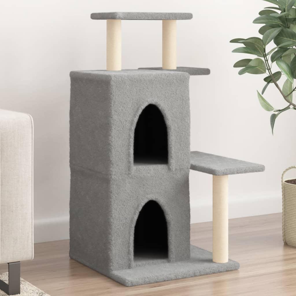 Trendyproduct.co.uk Cat Tree With Sisal Scratching Posts 97 Cm vidaXL Animals & Pet Supplies Animals & Pet Supplies > Pet Supplies > Cat Supplies > Cat Furniture Cat Furniture Cat Supplies Grey parcel Pet Supplies vidaXL