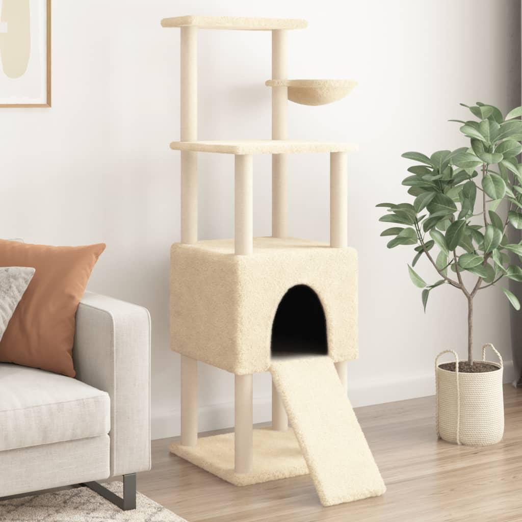 Trendyproduct.co.uk Cat Tree With Sisal Scratching Posts 153 Cm vidaXL Animals & Pet Supplies Animals & Pet Supplies > Pet Supplies > Cat Supplies > Cat Furniture Cat Furniture Cat Supplies Grey parcel Pet Supplies vidaXL