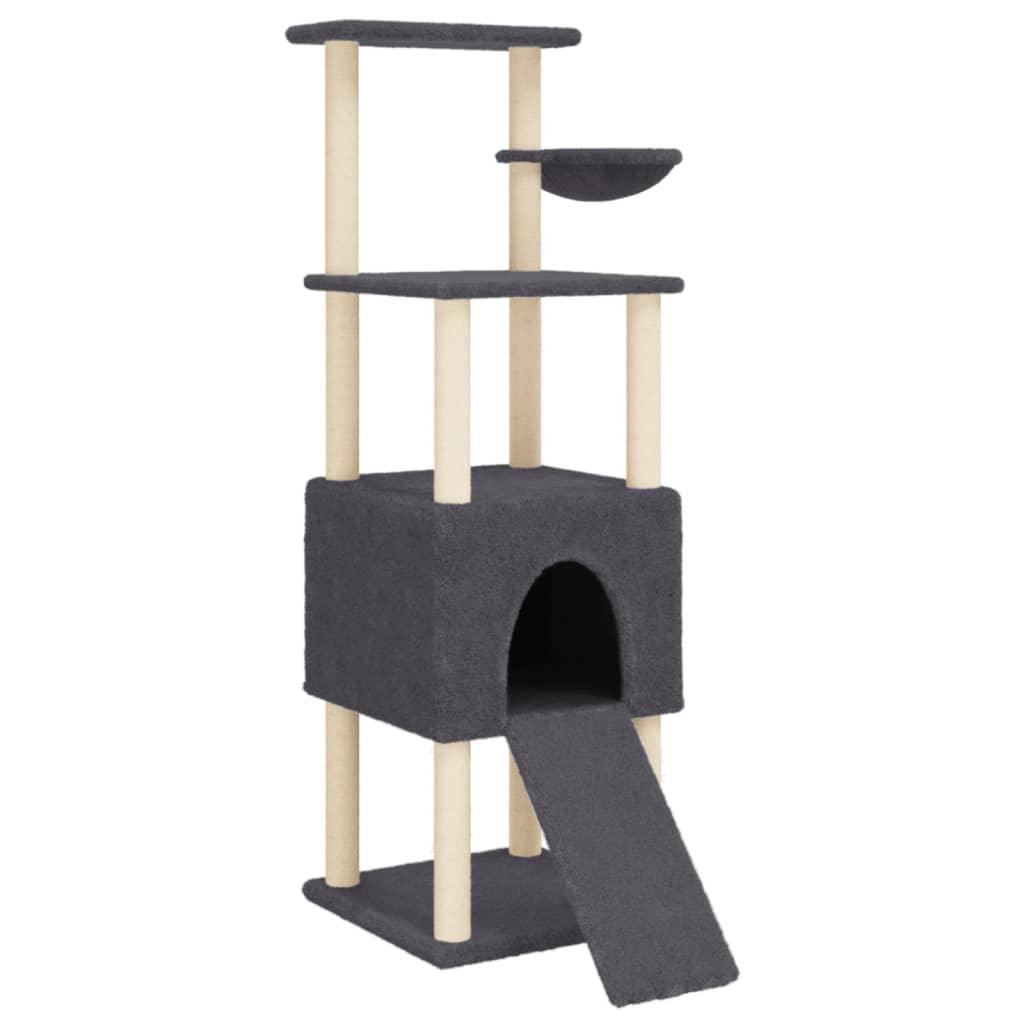 Trendyproduct.co.uk Cat Tree With Sisal Scratching Posts 153 Cm vidaXL Animals & Pet Supplies Animals & Pet Supplies > Pet Supplies > Cat Supplies > Cat Furniture Cat Furniture Cat Supplies Grey parcel Pet Supplies vidaXL