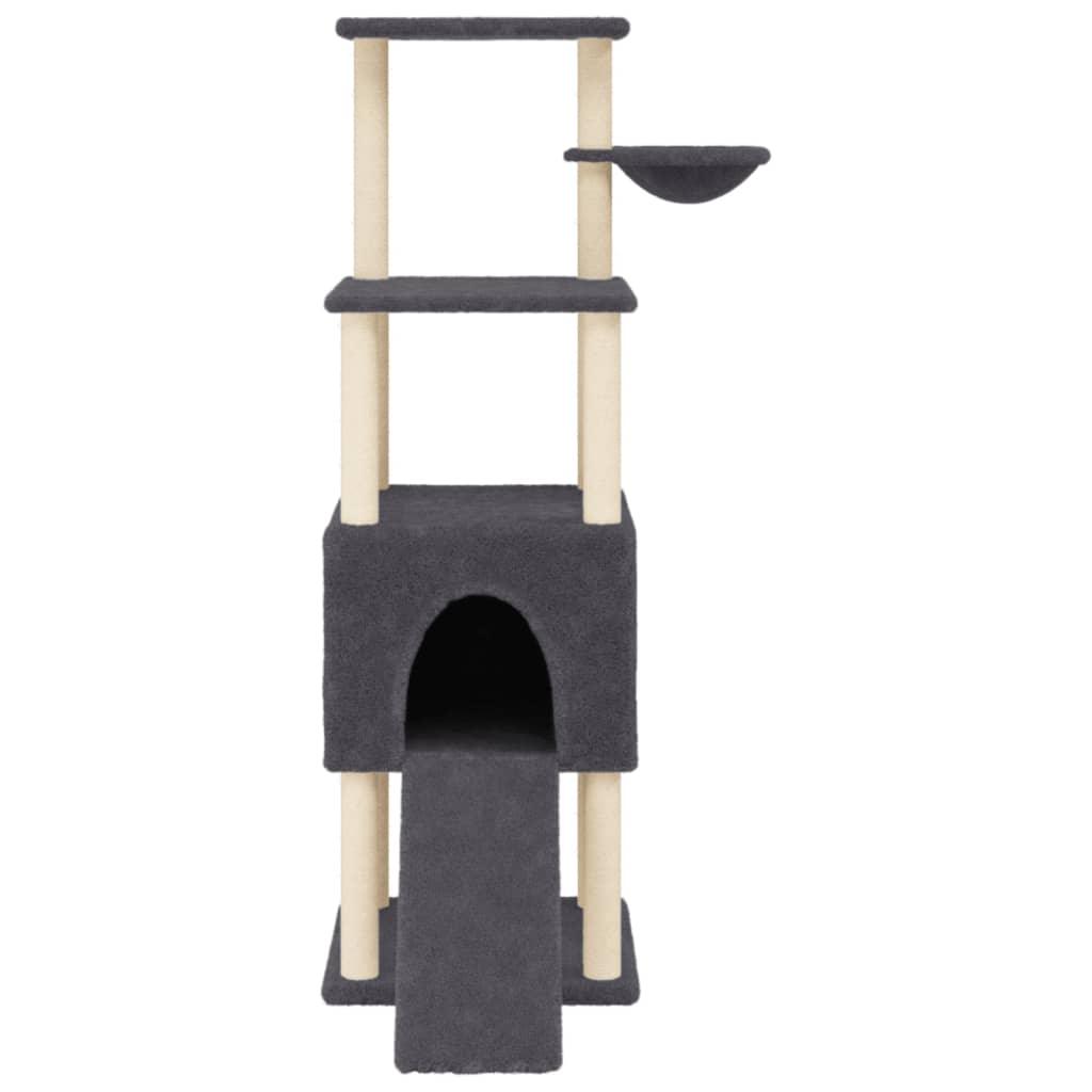 Trendyproduct.co.uk Cat Tree With Sisal Scratching Posts 153 Cm vidaXL Animals & Pet Supplies Animals & Pet Supplies > Pet Supplies > Cat Supplies > Cat Furniture Cat Furniture Cat Supplies Grey parcel Pet Supplies vidaXL