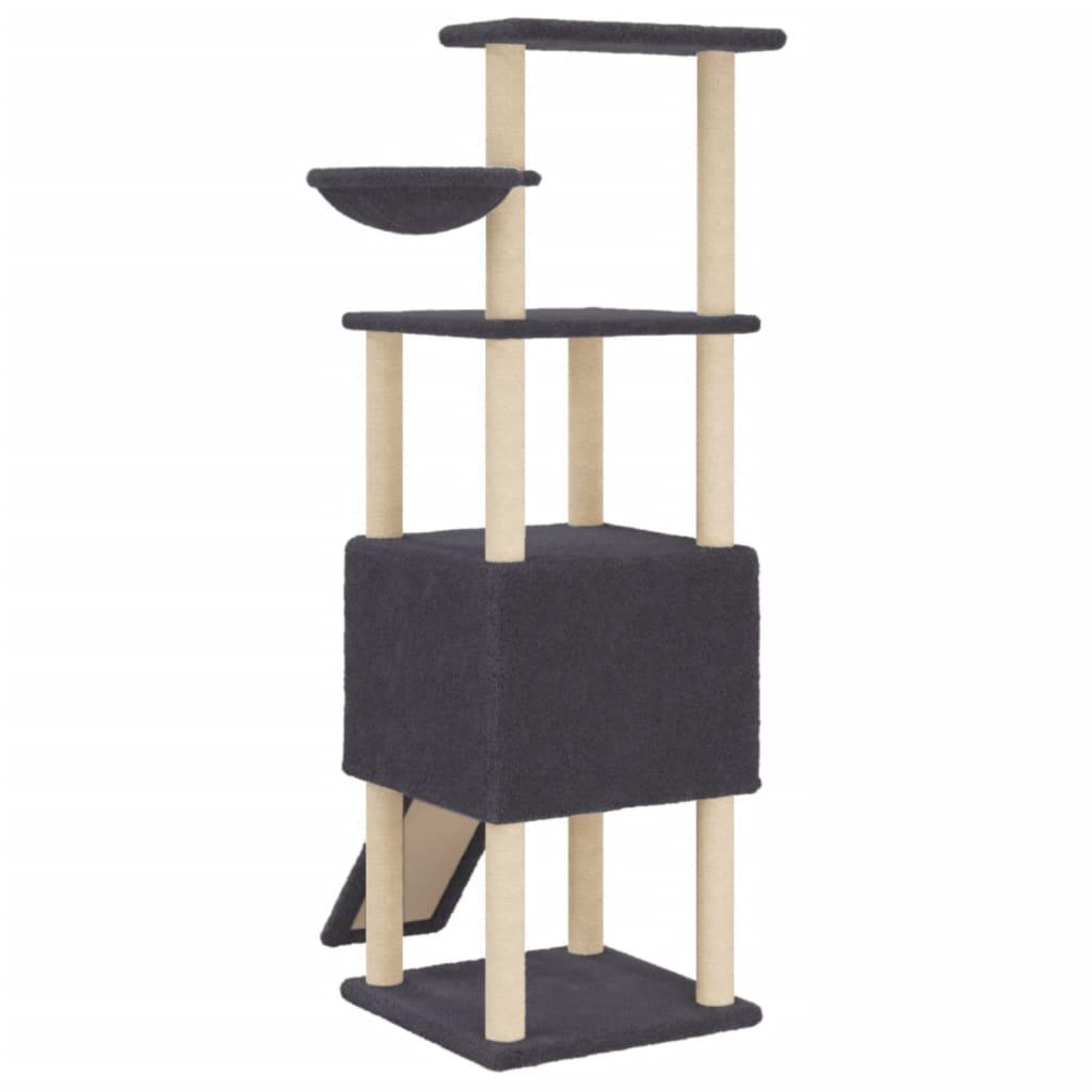 Trendyproduct.co.uk Cat Tree With Sisal Scratching Posts 153 Cm vidaXL Animals & Pet Supplies Animals & Pet Supplies > Pet Supplies > Cat Supplies > Cat Furniture Cat Furniture Cat Supplies Grey parcel Pet Supplies vidaXL