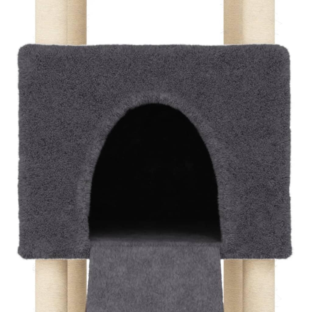 Trendyproduct.co.uk Cat Tree With Sisal Scratching Posts 153 Cm vidaXL Animals & Pet Supplies Animals & Pet Supplies > Pet Supplies > Cat Supplies > Cat Furniture Cat Furniture Cat Supplies Grey parcel Pet Supplies vidaXL