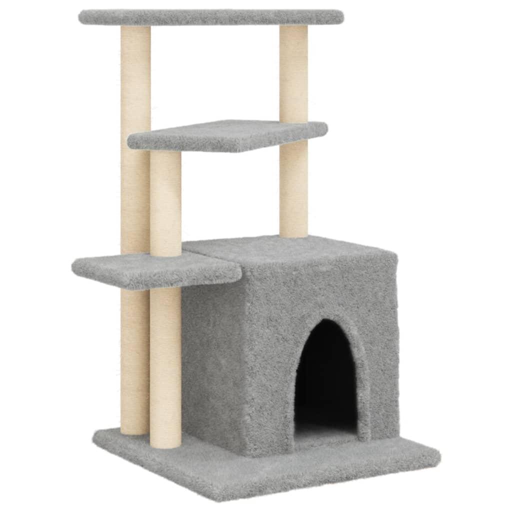 Trendyproduct.co.uk Cat Tree With Sisal Scratching Posts 83.5 Cm vidaXL Animals & Pet Supplies Animals & Pet Supplies > Pet Supplies > Cat Supplies > Cat Furniture Cat Furniture Cat Supplies Grey parcel Pet Supplies vidaXL