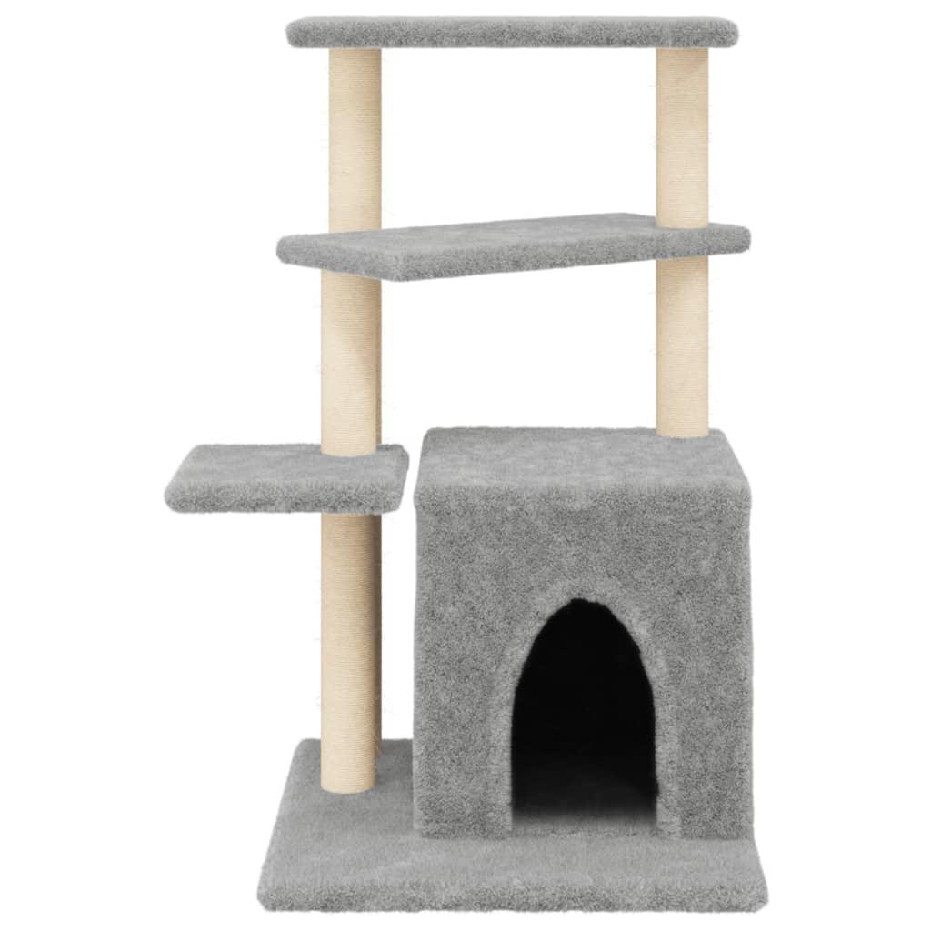 Trendyproduct.co.uk Cat Tree With Sisal Scratching Posts 83.5 Cm vidaXL Animals & Pet Supplies Animals & Pet Supplies > Pet Supplies > Cat Supplies > Cat Furniture Cat Furniture Cat Supplies Grey parcel Pet Supplies vidaXL