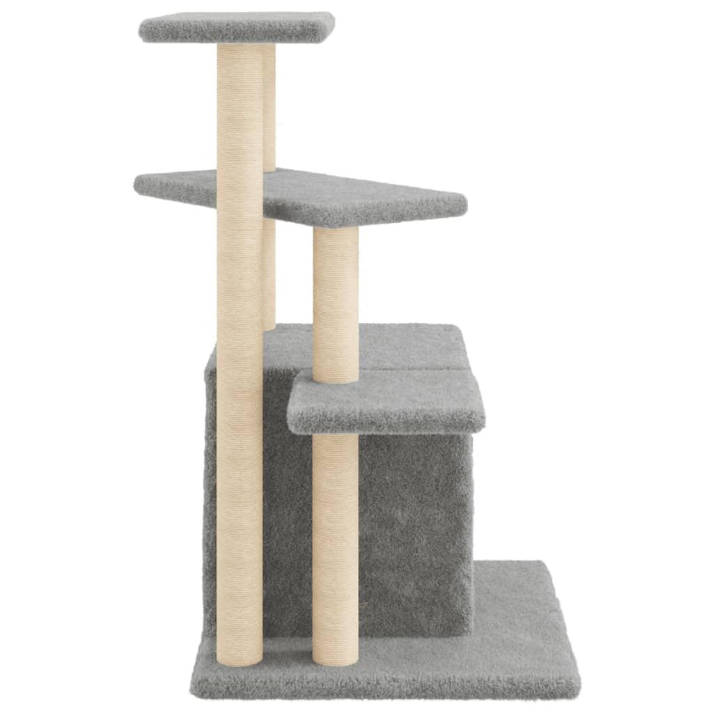 Trendyproduct.co.uk Cat Tree With Sisal Scratching Posts 83.5 Cm vidaXL Animals & Pet Supplies Animals & Pet Supplies > Pet Supplies > Cat Supplies > Cat Furniture Cat Furniture Cat Supplies Grey parcel Pet Supplies vidaXL