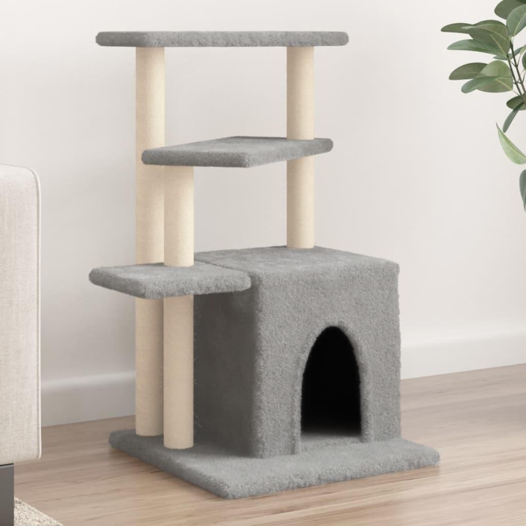 Trendyproduct.co.uk Cat Tree With Sisal Scratching Posts 83.5 Cm vidaXL Animals & Pet Supplies Animals & Pet Supplies > Pet Supplies > Cat Supplies > Cat Furniture Cat Furniture Cat Supplies Grey parcel Pet Supplies vidaXL