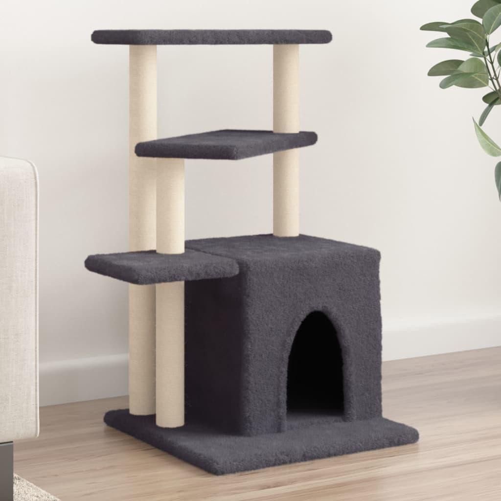 Trendyproduct.co.uk Cat Tree With Sisal Scratching Posts 83.5 Cm vidaXL Animals & Pet Supplies Animals & Pet Supplies > Pet Supplies > Cat Supplies > Cat Furniture Cat Furniture Cat Supplies Grey parcel Pet Supplies vidaXL