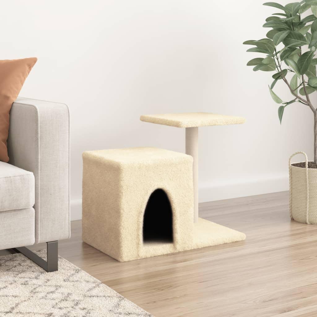 Trendyproduct.co.uk Cat Tree With Sisal Scratching Posts 50.5 Cm vidaXL Animals & Pet Supplies Animals & Pet Supplies > Pet Supplies > Cat Supplies > Cat Furniture Cat Furniture Cat Supplies Cream parcel Pet Supplies vidaXL