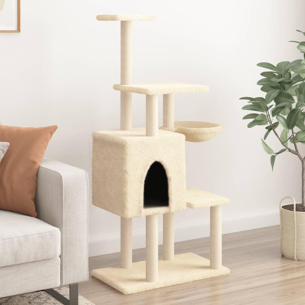 Trendyproduct.co.uk Cat Tree With Sisal Scratching Posts 131 Cm vidaXL Animals & Pet Supplies Animals & Pet Supplies > Pet Supplies > Cat Supplies > Cat Furniture Cat Furniture Cat Supplies Grey parcel Pet Supplies vidaXL