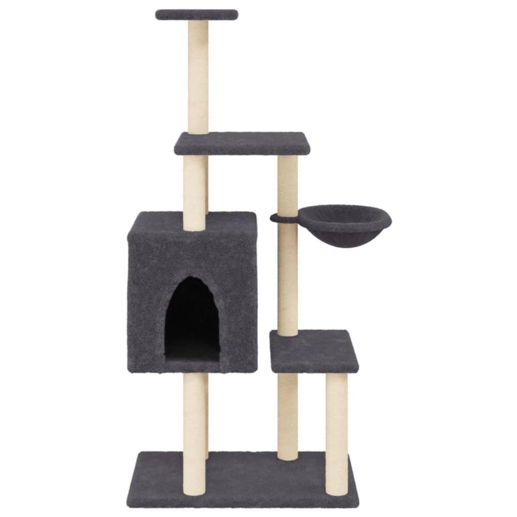 Trendyproduct.co.uk Cat Tree With Sisal Scratching Posts 131 Cm vidaXL Animals & Pet Supplies Animals & Pet Supplies > Pet Supplies > Cat Supplies > Cat Furniture Cat Furniture Cat Supplies Grey parcel Pet Supplies vidaXL