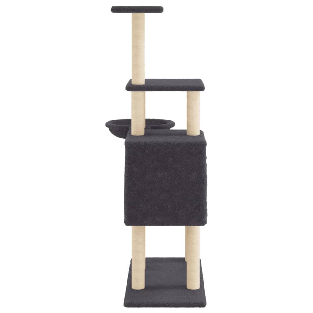 Trendyproduct.co.uk Cat Tree With Sisal Scratching Posts 131 Cm vidaXL Animals & Pet Supplies Animals & Pet Supplies > Pet Supplies > Cat Supplies > Cat Furniture Cat Furniture Cat Supplies Grey parcel Pet Supplies vidaXL