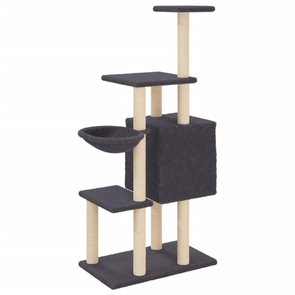 Trendyproduct.co.uk Cat Tree With Sisal Scratching Posts 131 Cm vidaXL Animals & Pet Supplies Animals & Pet Supplies > Pet Supplies > Cat Supplies > Cat Furniture Cat Furniture Cat Supplies Grey parcel Pet Supplies vidaXL