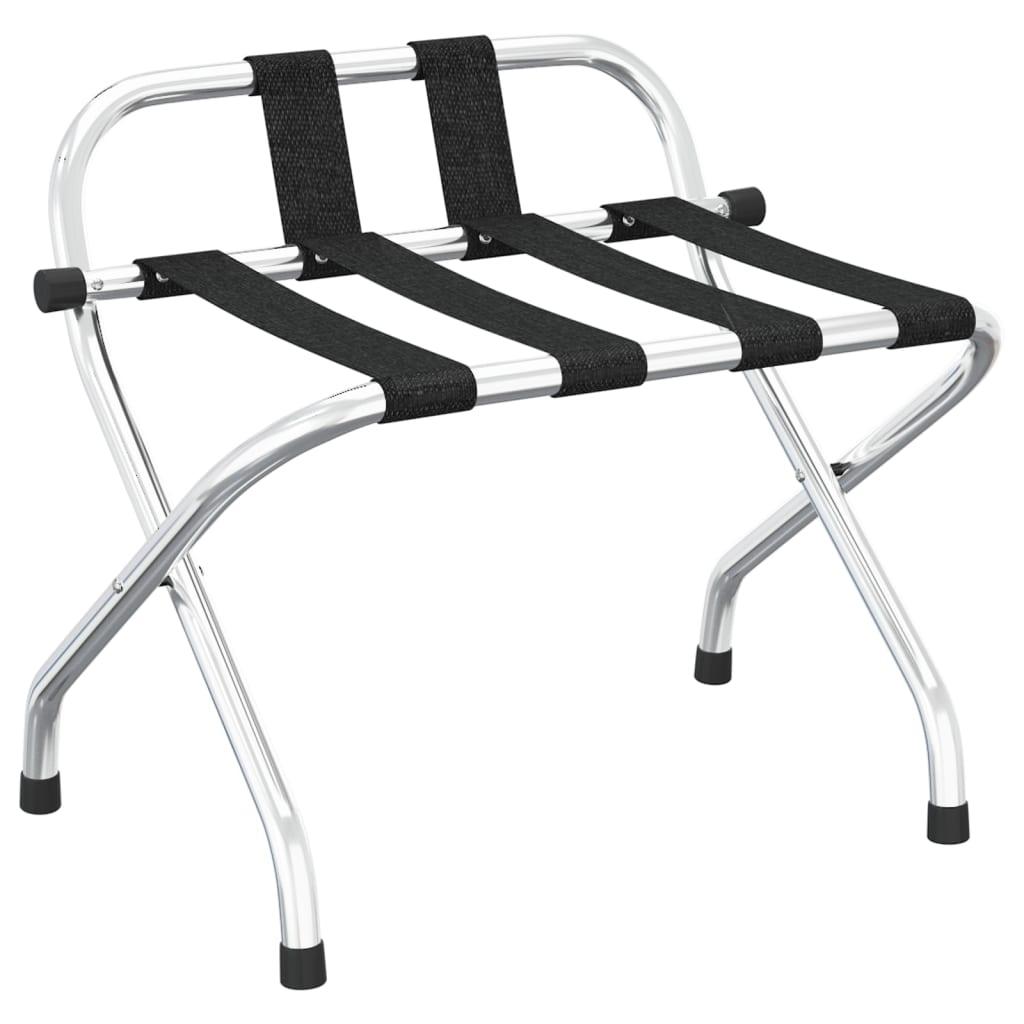 Luggage Rack With Backrest Silver 56X39X52Cm