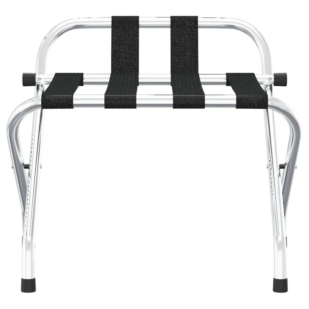 Luggage Rack With Backrest Silver 56X39X52Cm