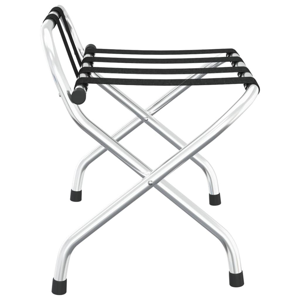 Luggage Rack With Backrest Silver 56X39X52Cm