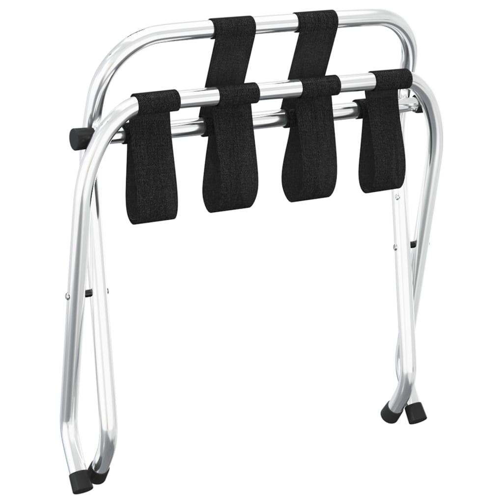 Luggage Rack With Backrest Silver 56X39X52Cm