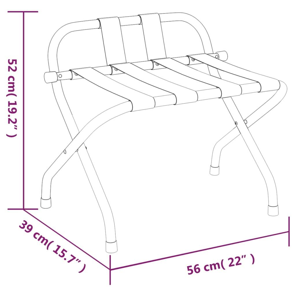 Luggage Rack With Backrest Silver 56X39X52Cm