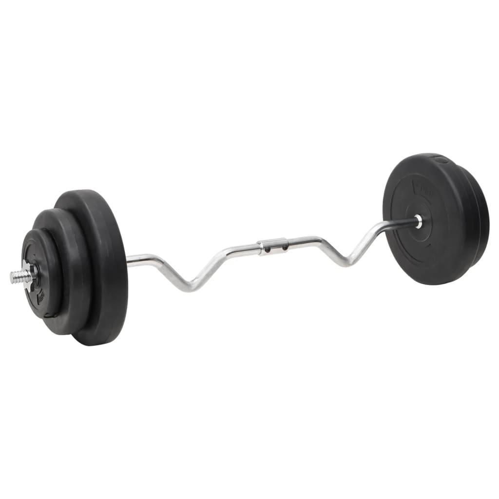 Curl Barbell And Dumbbell With Plates