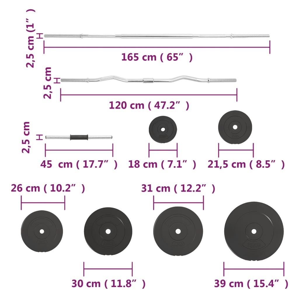 Barbell And Dumbbell With Plates Set