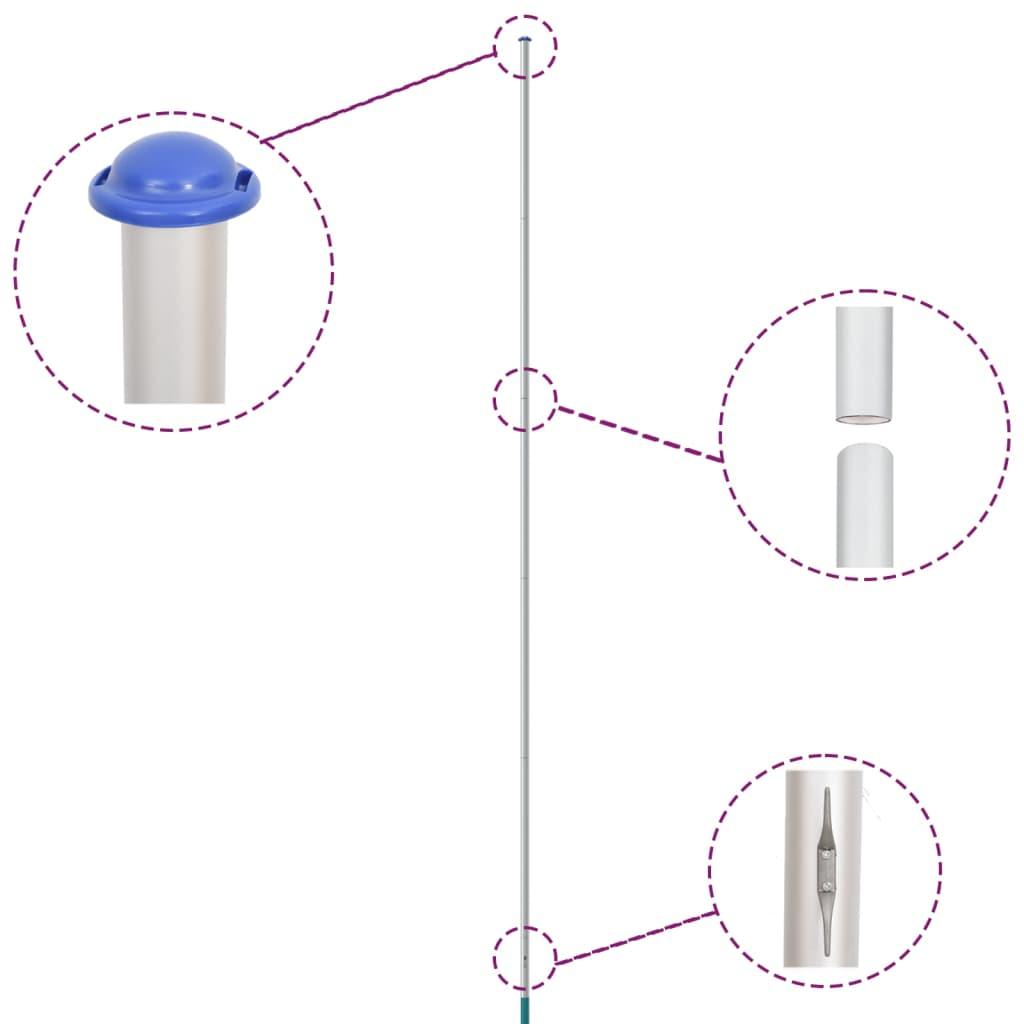 Netherlands Flag And Pole 6.23 M Aluminium