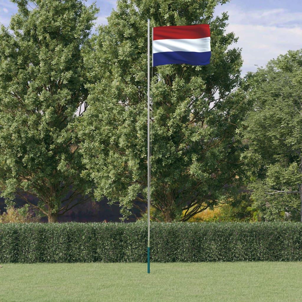 Netherlands Flag And Pole 6.23 M Aluminium