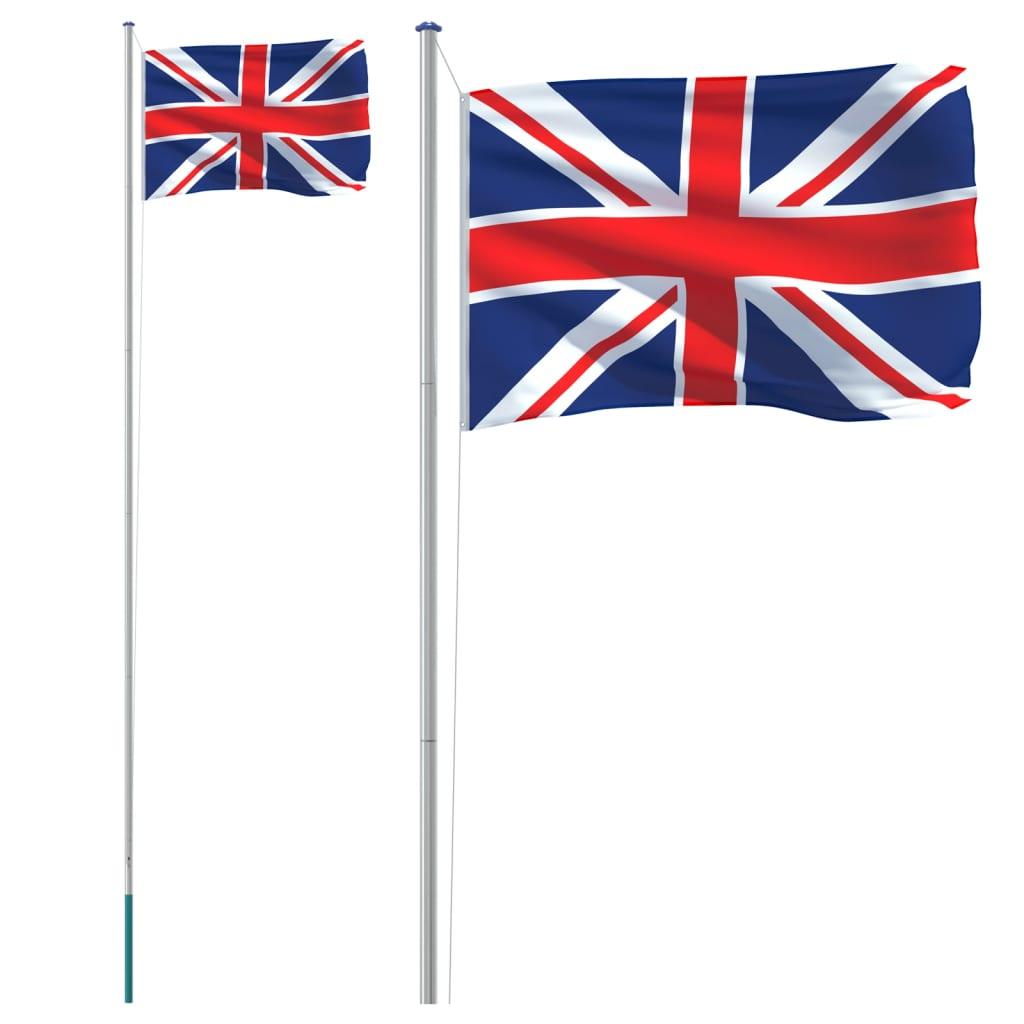 Uk Flag And Pole 6.23 M Aluminium