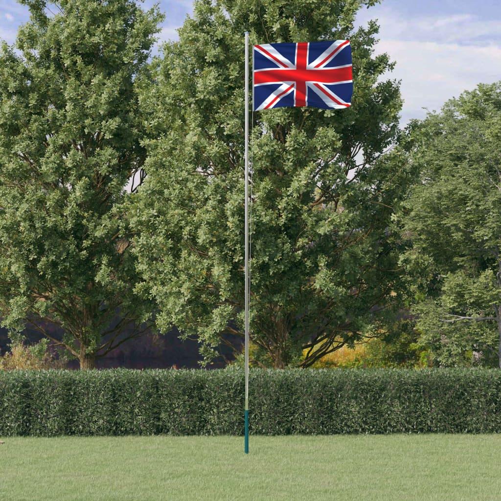 Uk Flag And Pole 6.23 M Aluminium