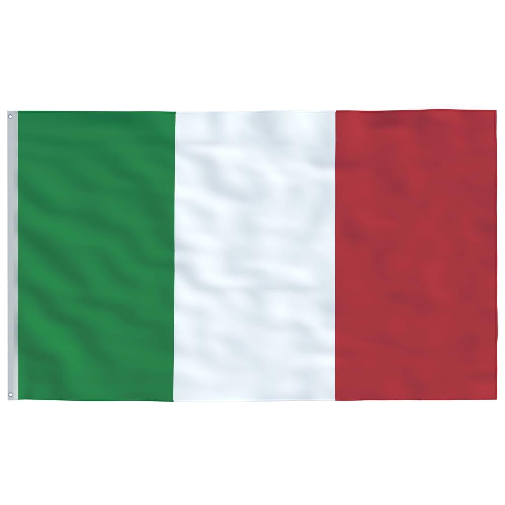 Italy Flag And Pole 5.55 M Aluminium