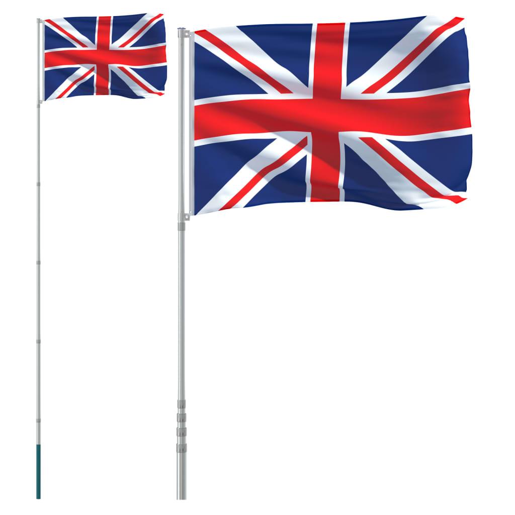 Uk Flag And Pole 5.55 M Aluminium