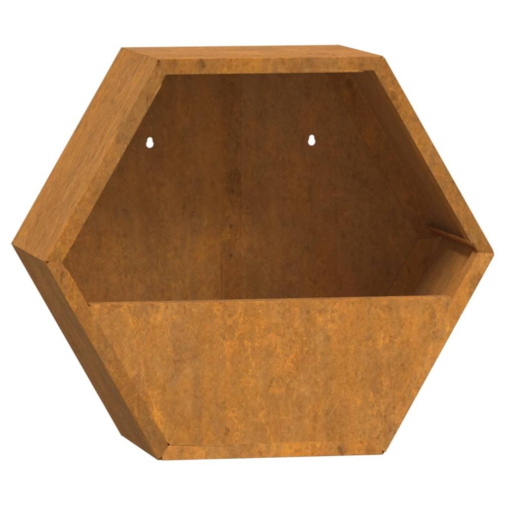 Wall Planters 2 Pcs Rusty Corten Steel