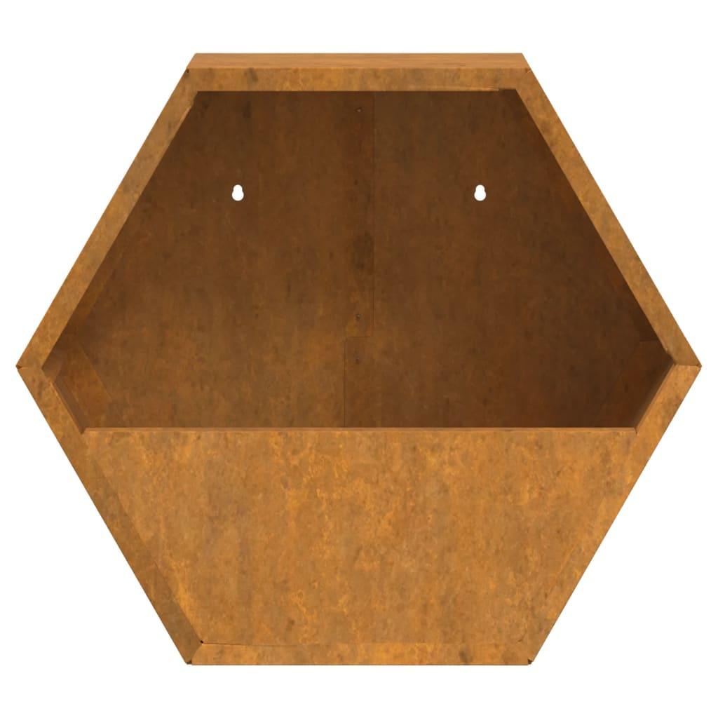 Wall Planters 2 Pcs Rusty Corten Steel