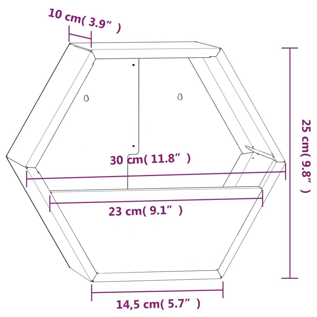 Wall Planters 2 Pcs Rusty Corten Steel