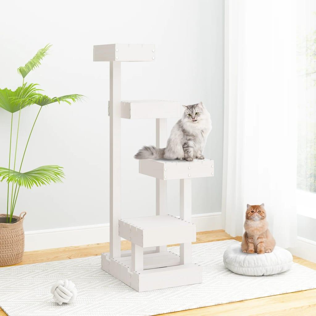 Cat Tree 45.5X49X103 Cm Solid Wood Pine