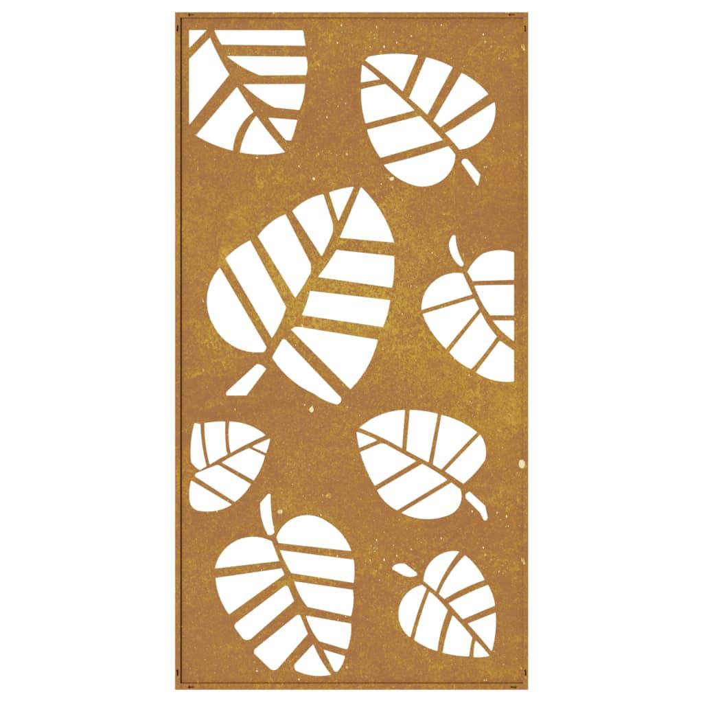 Garden Wall Decoration 105X55 Cm Corten Steel Leaf Design