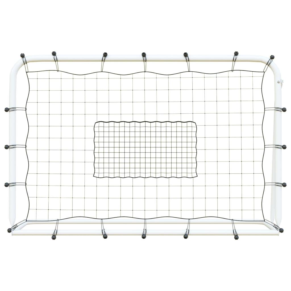 Football Net Rebounder White&Black 184X61X123 Cm Steel And Pe